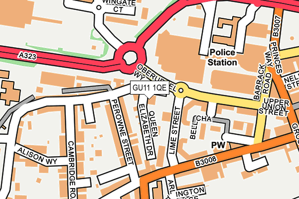 GU11 1QE map - OS OpenMap – Local (Ordnance Survey)