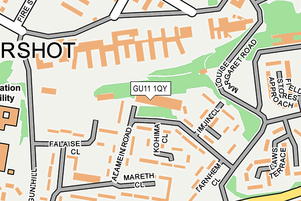 GU11 1QY map - OS OpenMap – Local (Ordnance Survey)