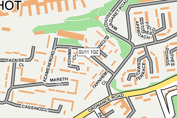 GU11 1QZ map - OS OpenMap – Local (Ordnance Survey)