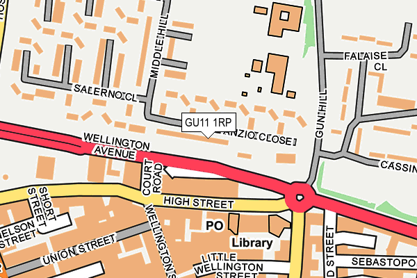 GU11 1RP map - OS OpenMap – Local (Ordnance Survey)