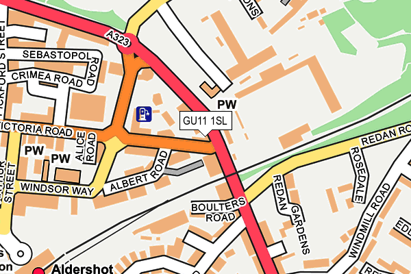 GU11 1SL map - OS OpenMap – Local (Ordnance Survey)