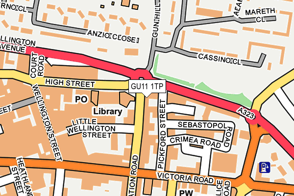 GU11 1TP map - OS OpenMap – Local (Ordnance Survey)