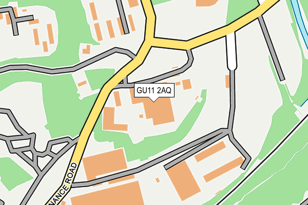 GU11 2AQ map - OS OpenMap – Local (Ordnance Survey)