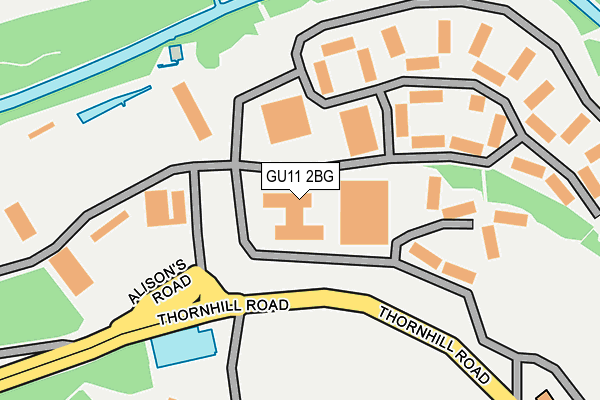 GU11 2BG map - OS OpenMap – Local (Ordnance Survey)