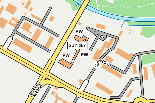 GU11 2BY map - OS OpenMap – Local (Ordnance Survey)