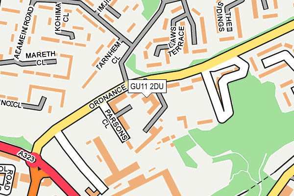 GU11 2DU map - OS OpenMap – Local (Ordnance Survey)