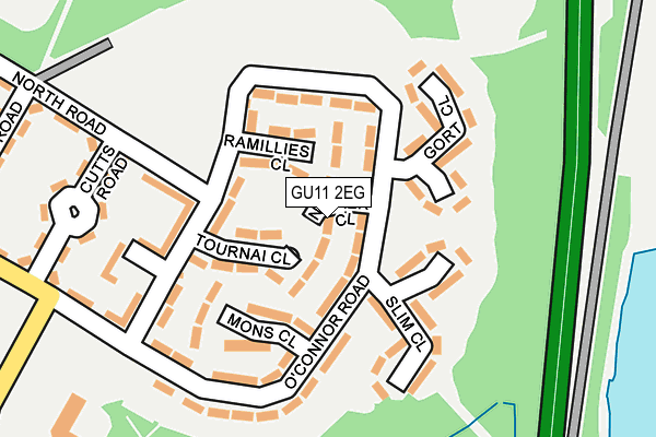 GU11 2EG map - OS OpenMap – Local (Ordnance Survey)