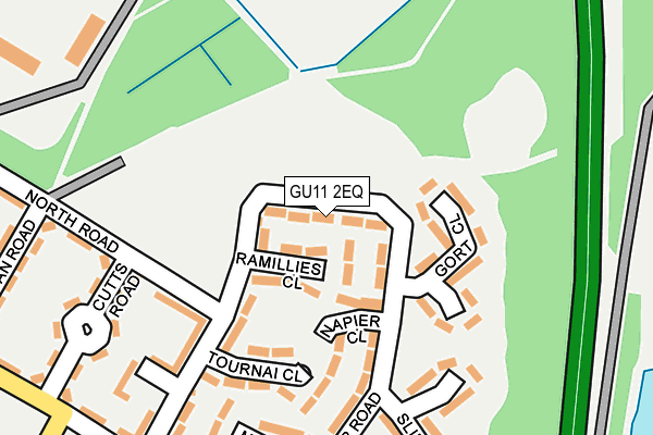 GU11 2EQ map - OS OpenMap – Local (Ordnance Survey)