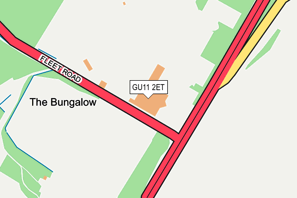 GU11 2ET map - OS OpenMap – Local (Ordnance Survey)