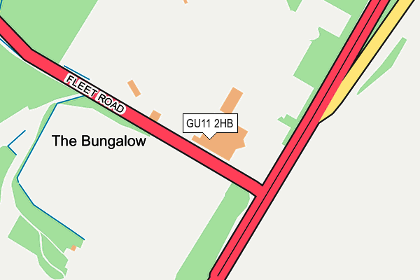 GU11 2HB map - OS OpenMap – Local (Ordnance Survey)