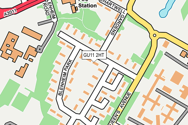 GU11 2HT map - OS OpenMap – Local (Ordnance Survey)