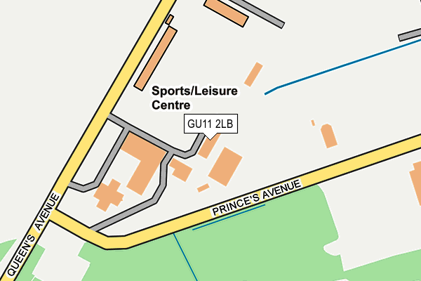 GU11 2LB map - OS OpenMap – Local (Ordnance Survey)