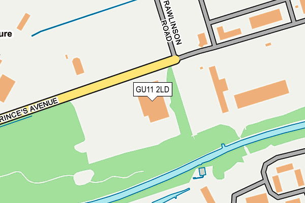 GU11 2LD map - OS OpenMap – Local (Ordnance Survey)