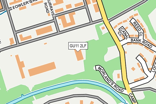 GU11 2LF map - OS OpenMap – Local (Ordnance Survey)