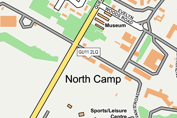 GU11 2LQ map - OS OpenMap – Local (Ordnance Survey)