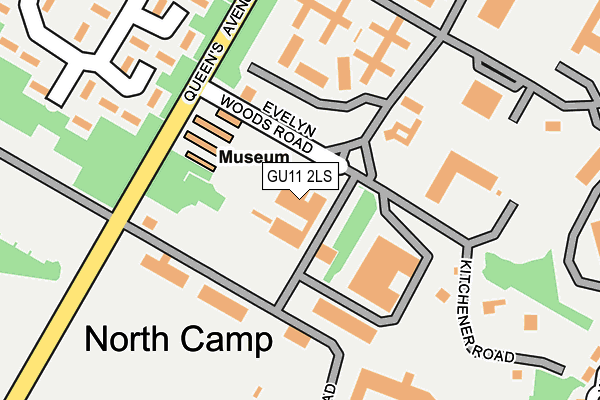 GU11 2LS map - OS OpenMap – Local (Ordnance Survey)