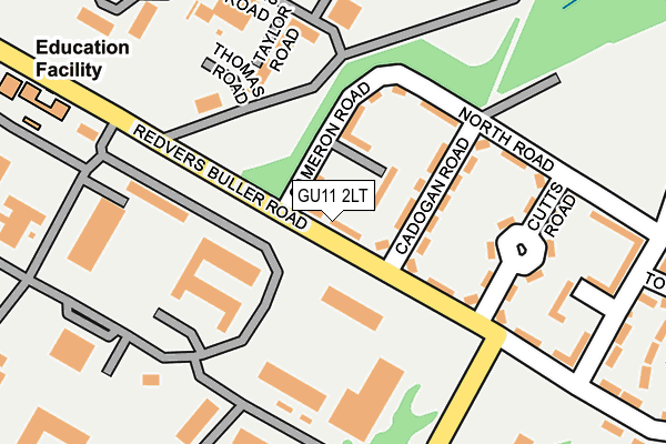 GU11 2LT map - OS OpenMap – Local (Ordnance Survey)