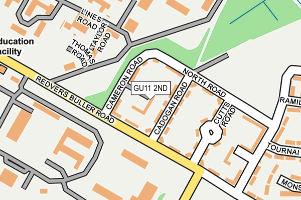 GU11 2ND map - OS OpenMap – Local (Ordnance Survey)