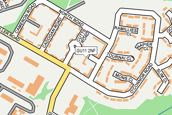 GU11 2NF map - OS OpenMap – Local (Ordnance Survey)