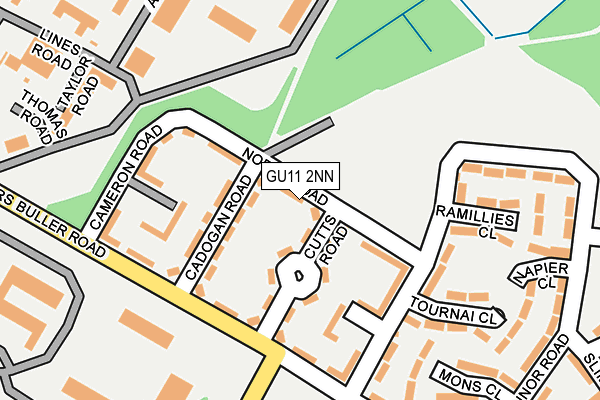 GU11 2NN map - OS OpenMap – Local (Ordnance Survey)