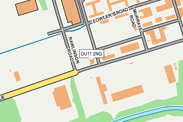 GU11 2NQ map - OS OpenMap – Local (Ordnance Survey)