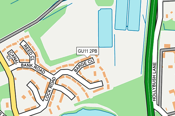 GU11 2PB map - OS OpenMap – Local (Ordnance Survey)