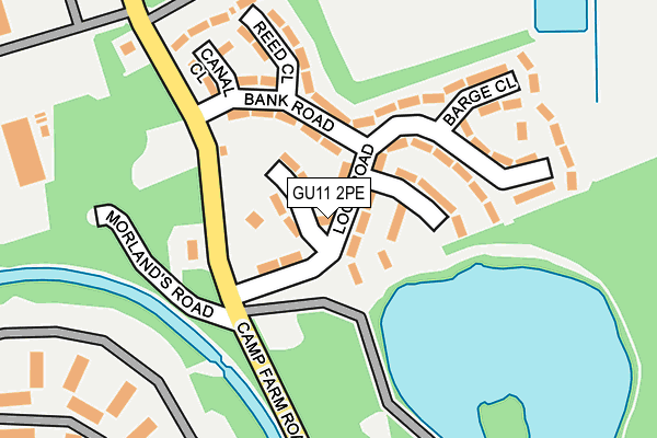 GU11 2PE map - OS OpenMap – Local (Ordnance Survey)