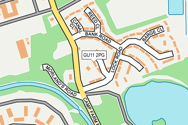 GU11 2PG map - OS OpenMap – Local (Ordnance Survey)