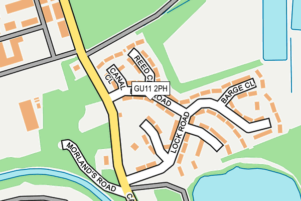 GU11 2PH map - OS OpenMap – Local (Ordnance Survey)