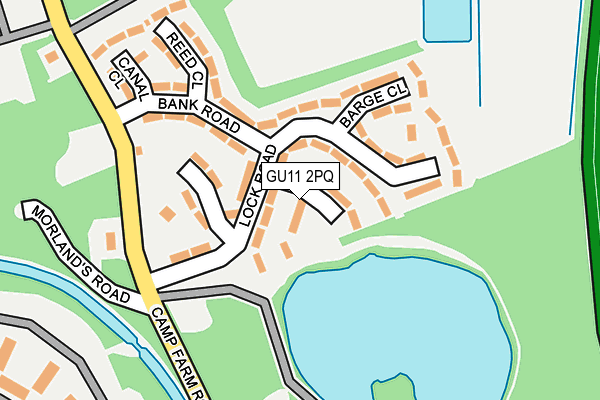 GU11 2PQ map - OS OpenMap – Local (Ordnance Survey)