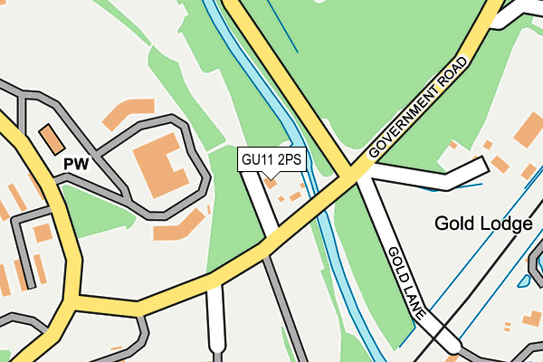 GU11 2PS map - OS OpenMap – Local (Ordnance Survey)