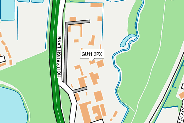 GU11 2PX map - OS OpenMap – Local (Ordnance Survey)