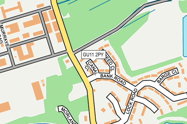 GU11 2PY map - OS OpenMap – Local (Ordnance Survey)