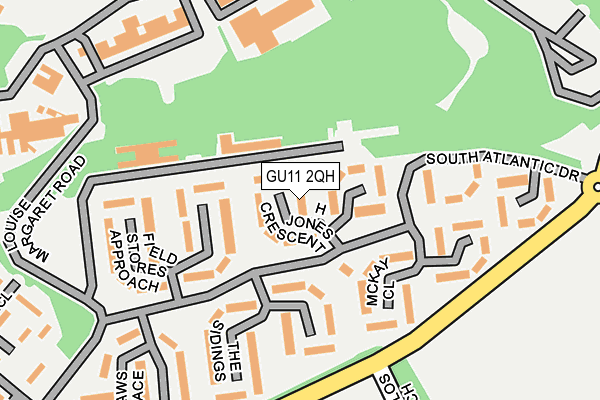 GU11 2QH map - OS OpenMap – Local (Ordnance Survey)
