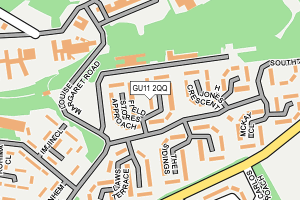 GU11 2QQ map - OS OpenMap – Local (Ordnance Survey)