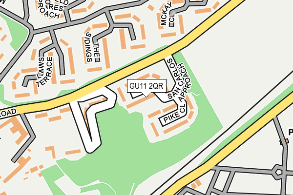 GU11 2QR map - OS OpenMap – Local (Ordnance Survey)