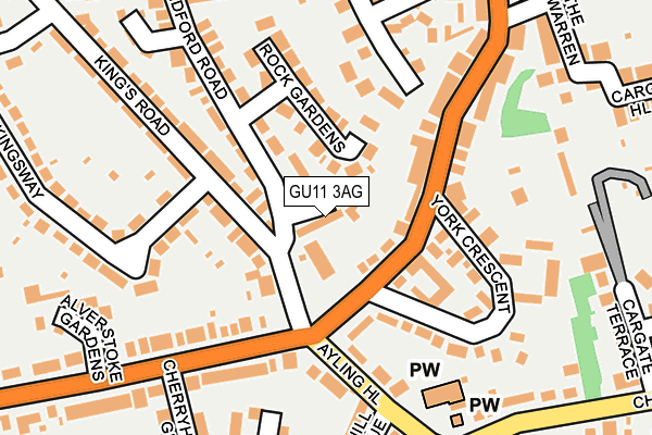 GU11 3AG map - OS OpenMap – Local (Ordnance Survey)