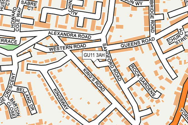 GU11 3AH map - OS OpenMap – Local (Ordnance Survey)