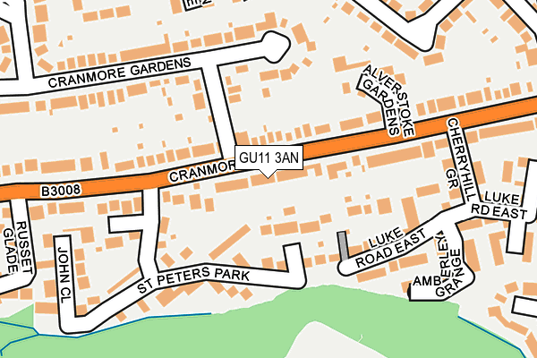 GU11 3AN map - OS OpenMap – Local (Ordnance Survey)