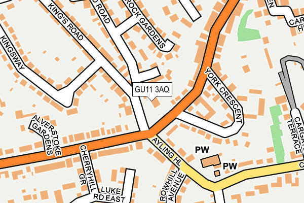 GU11 3AQ map - OS OpenMap – Local (Ordnance Survey)