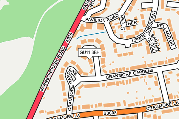 GU11 3BH map - OS OpenMap – Local (Ordnance Survey)