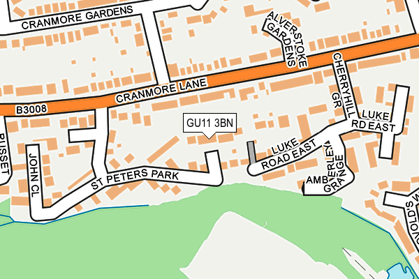 GU11 3BN map - OS OpenMap – Local (Ordnance Survey)