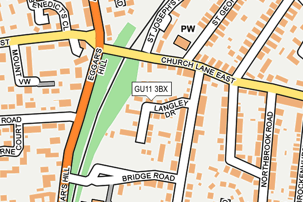 GU11 3BX map - OS OpenMap – Local (Ordnance Survey)