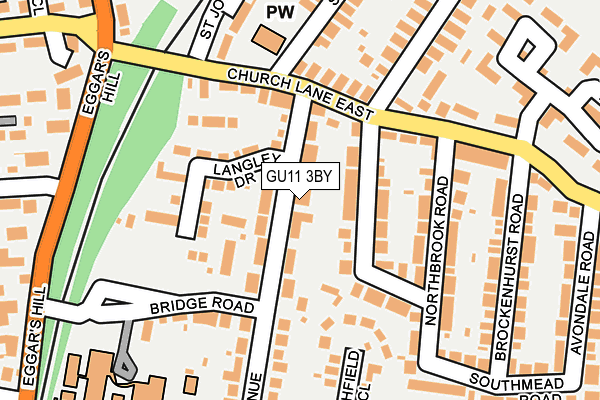 GU11 3BY map - OS OpenMap – Local (Ordnance Survey)