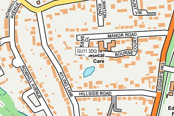 GU11 3DQ map - OS OpenMap – Local (Ordnance Survey)