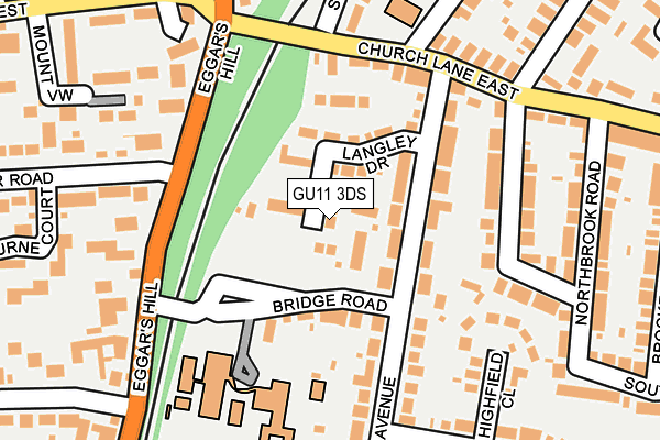 GU11 3DS map - OS OpenMap – Local (Ordnance Survey)