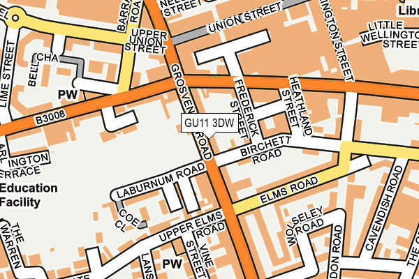GU11 3DW map - OS OpenMap – Local (Ordnance Survey)