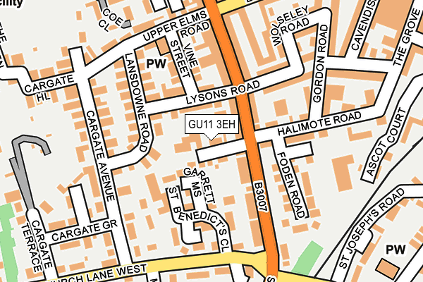 GU11 3EH map - OS OpenMap – Local (Ordnance Survey)