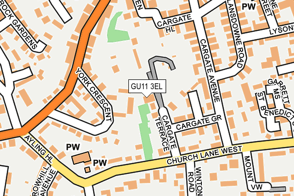 GU11 3EL map - OS OpenMap – Local (Ordnance Survey)