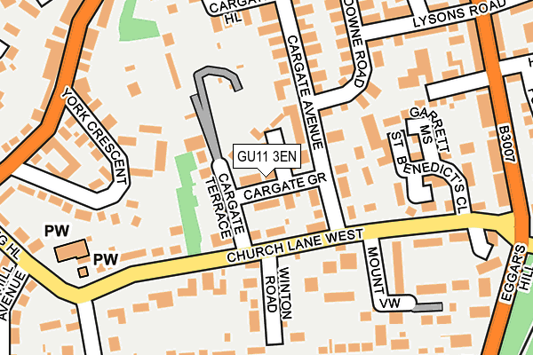 GU11 3EN map - OS OpenMap – Local (Ordnance Survey)